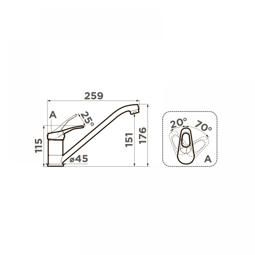 картинка Смеситель Omoikiri KADO 