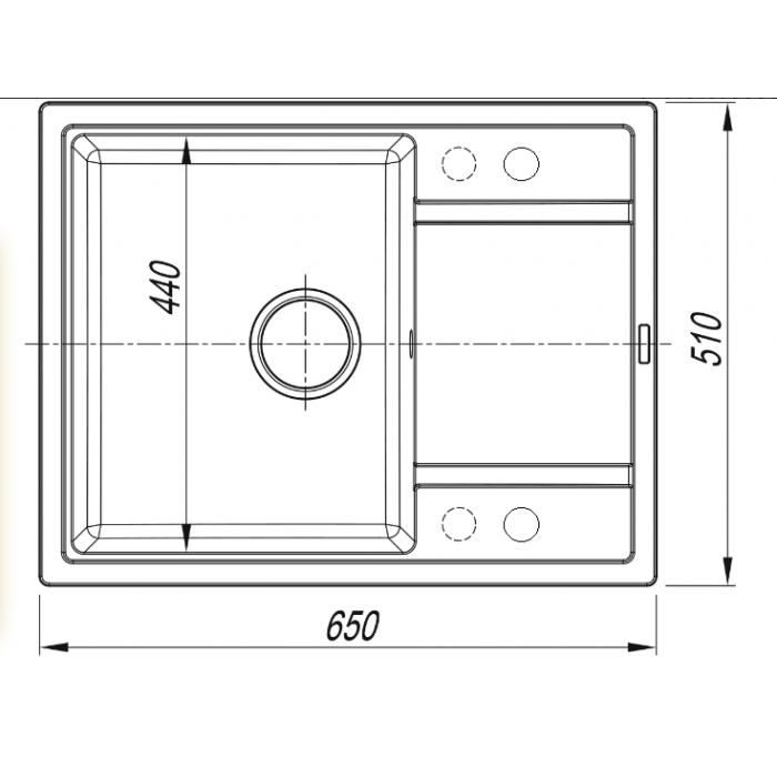 картинка Мойка для кухни Florentina Липси-650 