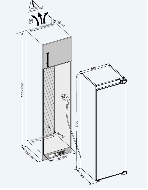 картинка Морозильная камера Delonghi DFI 17NFE PAOLO 
