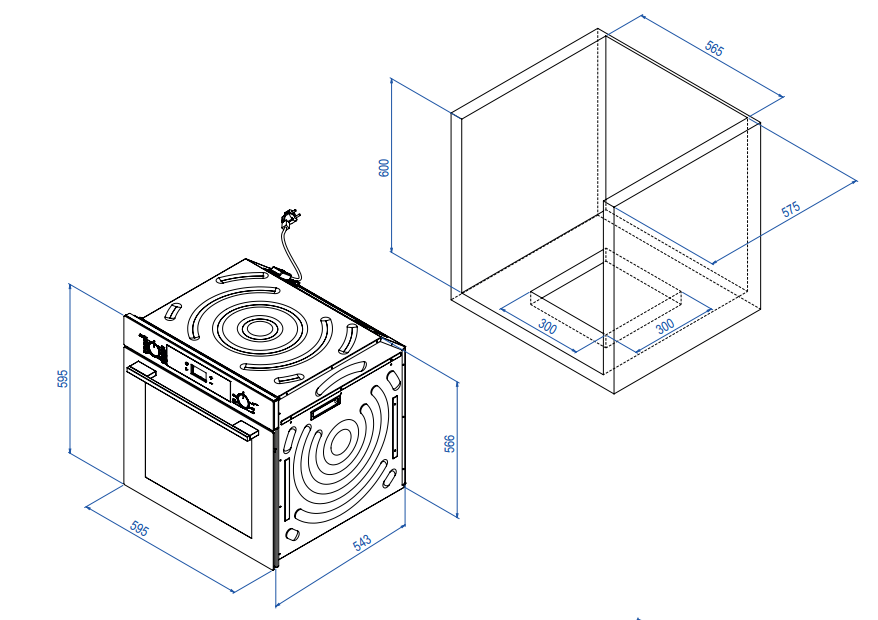 картинка Газовый духовой шкаф Weissgauff WGO 706 D BLACK GLASS 