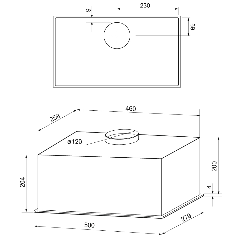 картинка Кухонная вытяжка Krona ARVEN 500 WHITE PB V2 