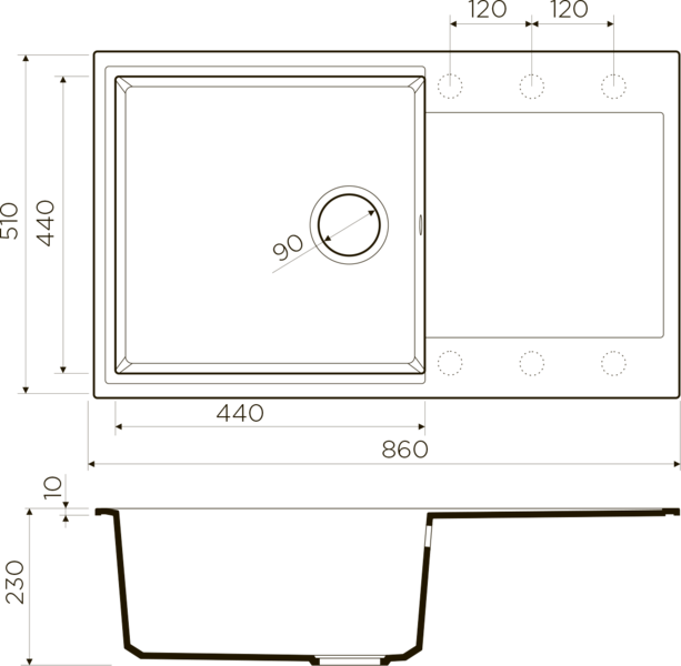 картинка Мойка для кухни Omoikiri DAISEN-86 