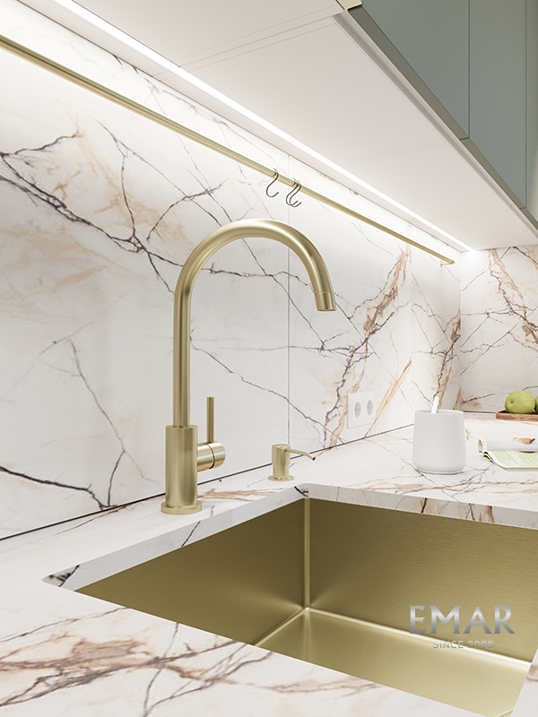 картинка Смеситель Emar ECB - 3004 PVD Matt Gold 