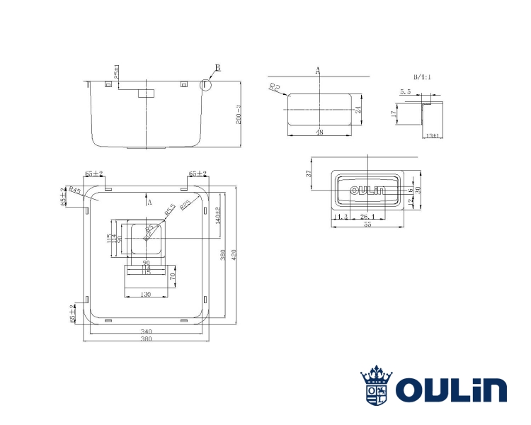 картинка Мойка для кухни Oulin OL-0362 