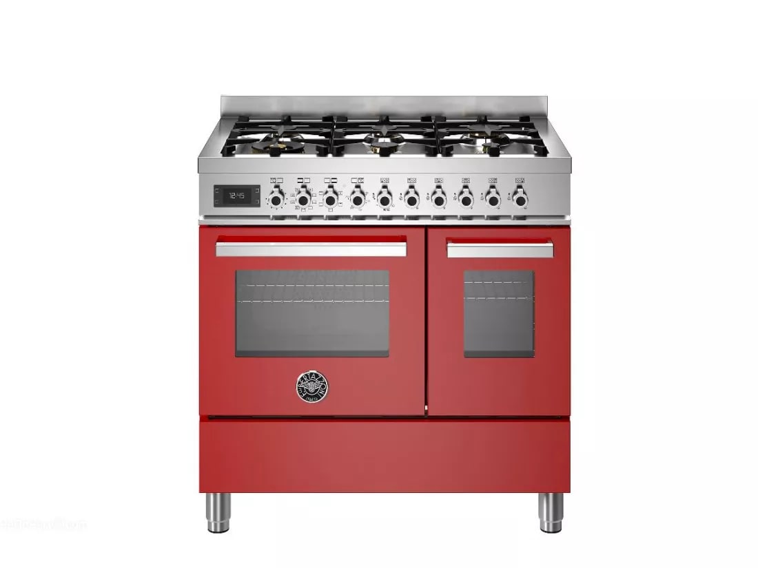 картинка Комбинированная кухонная плита Bertazzoni PRO96L2EROT красная 