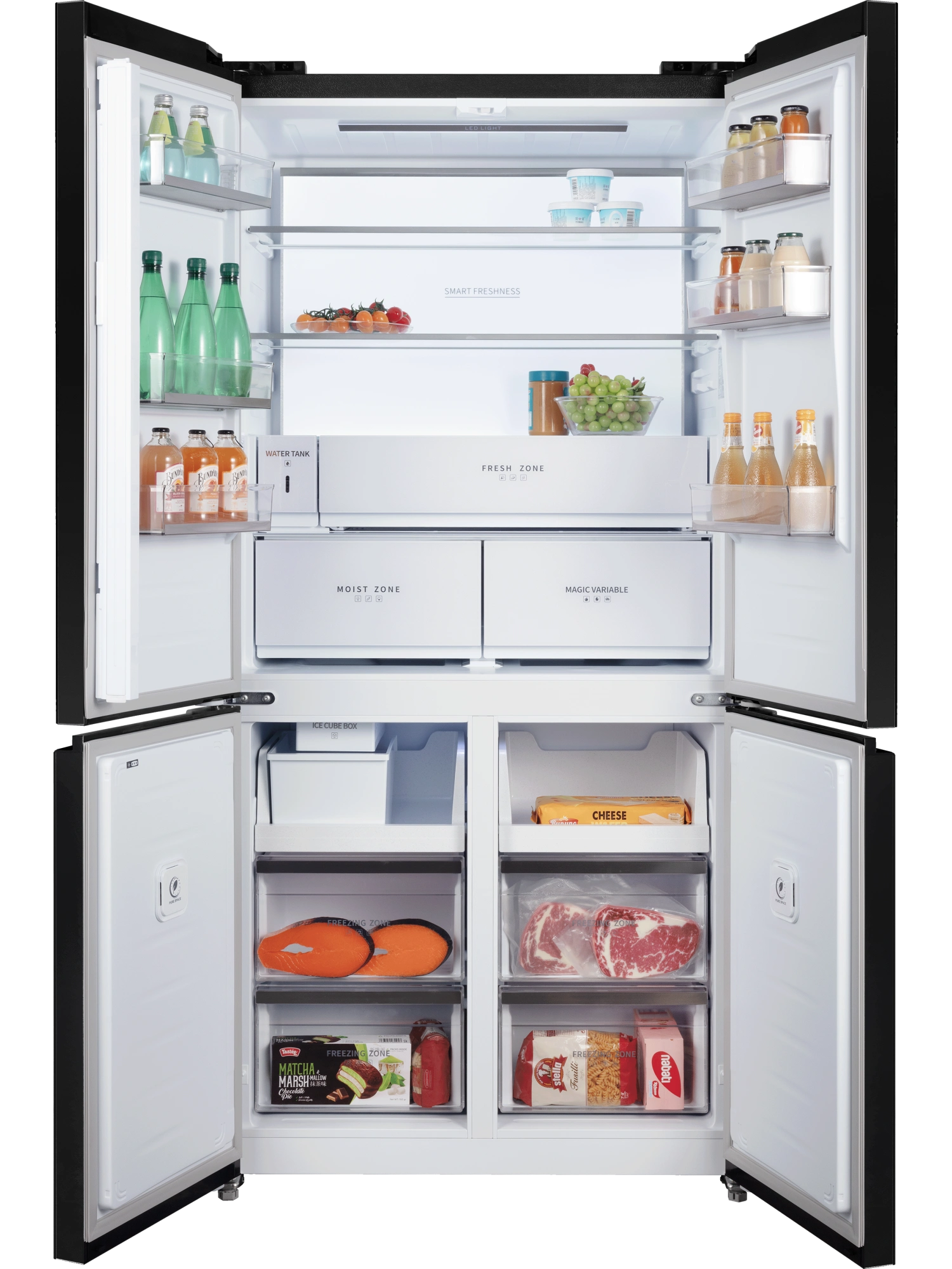 картинка Полувстраиваемый холодильник Hiberg  i-RFQ 705G B 