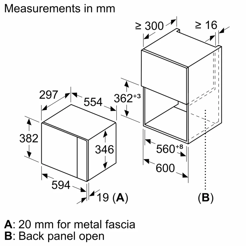 картинка Микроволновая печь встраиваемая Bosch BFL524MB0 