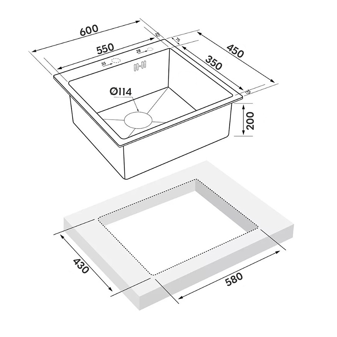 картинка |Discount| Мойка для кухни Gerda GS 6045 S 