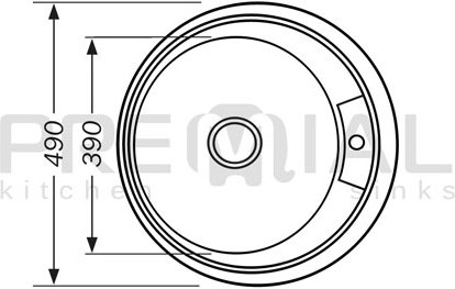 картинка Мойка для кухни Premial 4949 глянец 
