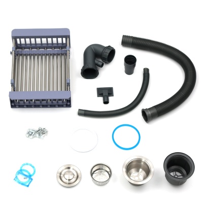 картинка Комплект H3844 MELANA ProfLine (мойка и коландер) сатин 