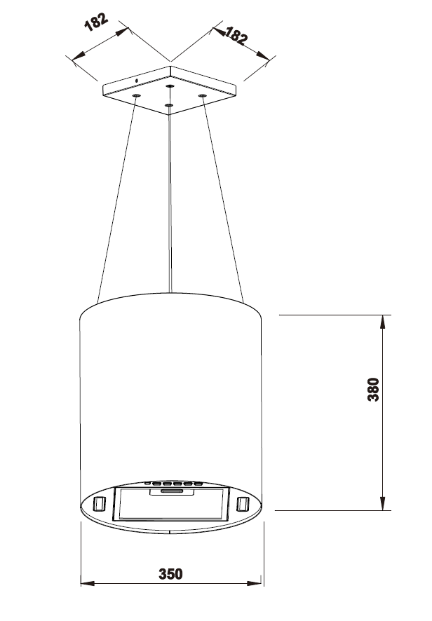 картинка Кухонная вытяжка Weissgauff Nissa Remote BL 