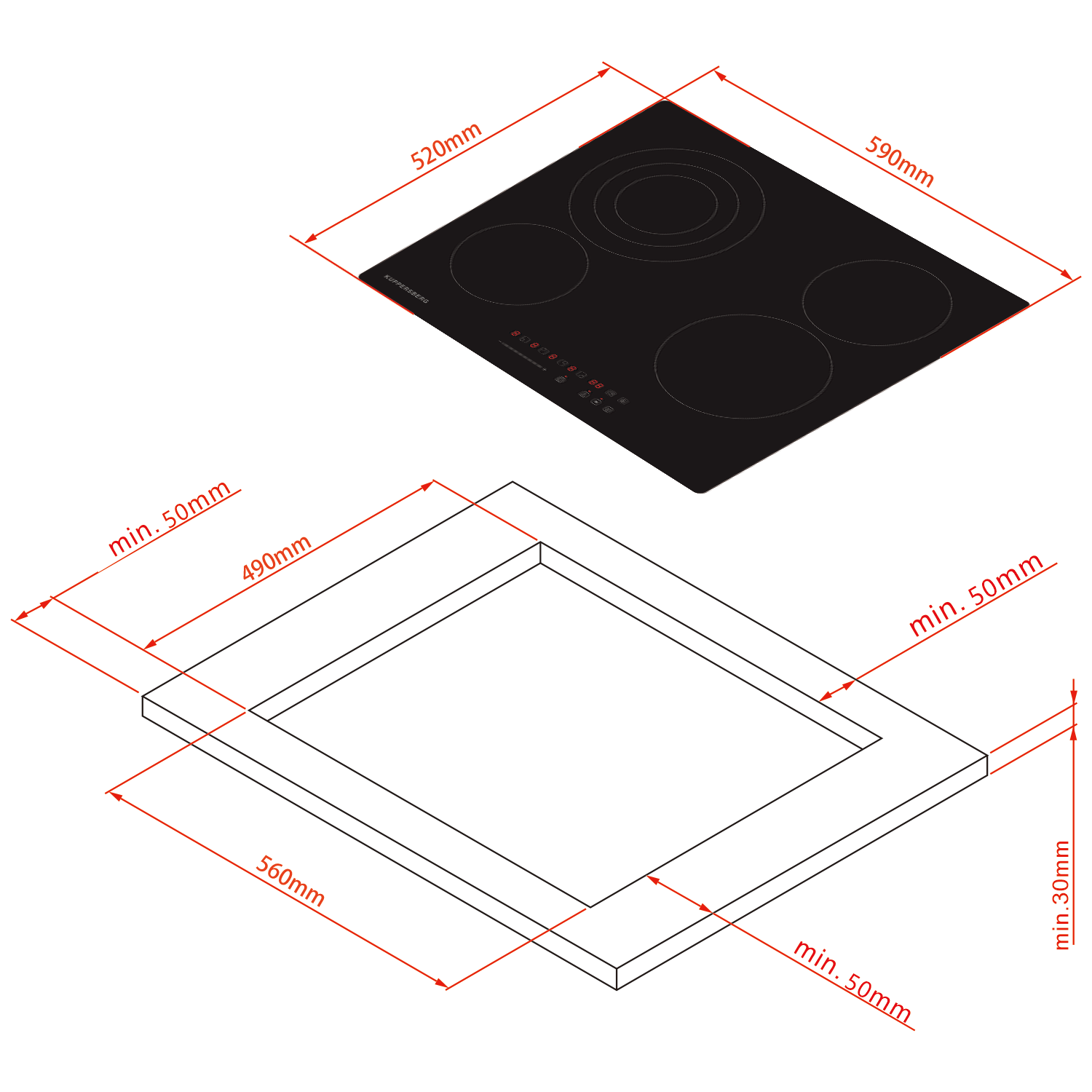картинка Варочная панель Kuppersberg ECS 630 