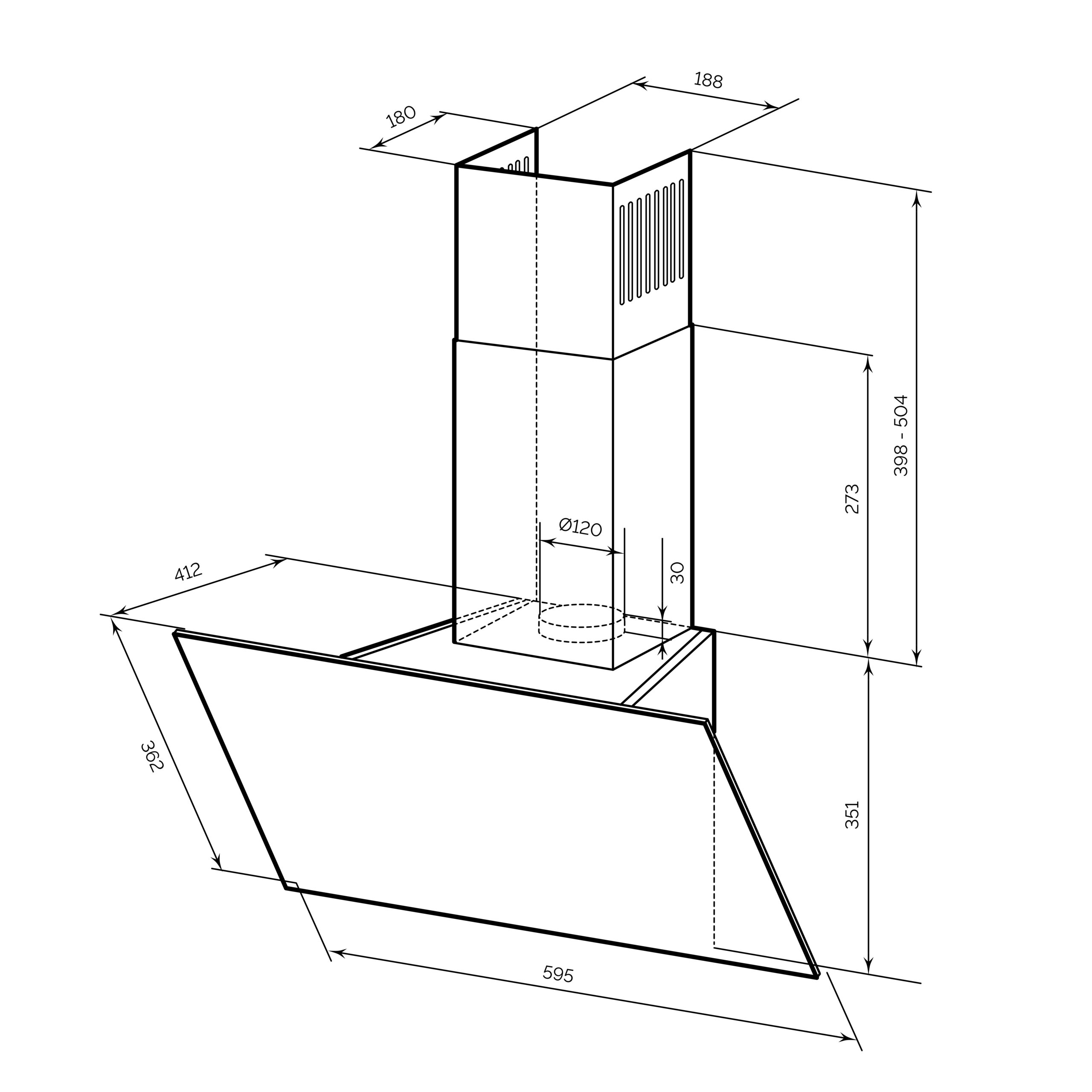 картинка Кухонная вытяжка Lex META GS 600 WHITE 