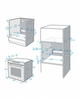 картинка Электрический духовой шкаф с СВЧ Maunfeld MEOR7217SMW 