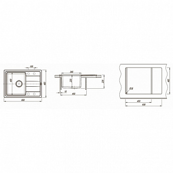 картинка Мойка для кухни Florentina Комби-650 