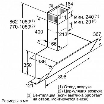 картинка Кухонная вытяжка Bosch DWK095G60T черная 