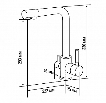 картинка |Discount| Смеситель Kit Kraken SCANDI белый 