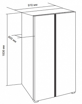 картинка Отдельностоящий холодильник Lex LSB530BLID 