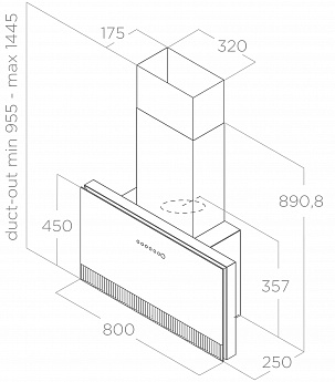 картинка Кухонная вытяжка Elica SUPER PLAT @ GR/F/80 