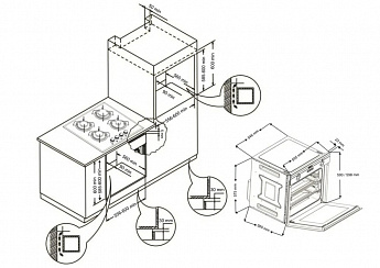 картинка Электрический духовой шкаф Vard VOE444I черный 