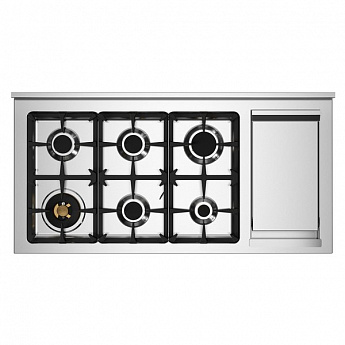 картинка Комбинированная кухонная плита Bertazzoni PRO126G2EART ораннжевая 