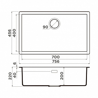 картинка Кухонная мойка Omoikiri YAMAKAWA-75-U/I 