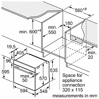 картинка Электрический духовой шкаф Bosch HBG635BB1 черный 