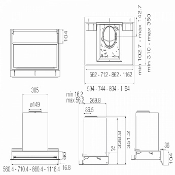 картинка Кухонная вытяжка Elica BOXIN ADV PLUS @ BLMAT/A/120 