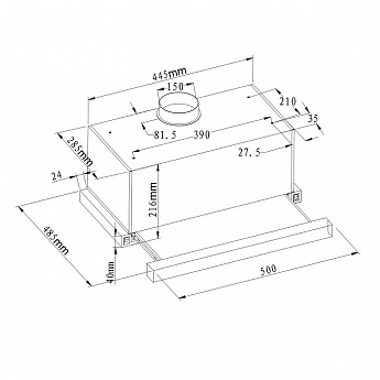 картинка Кухонная вытяжка Evelux TEL 50 WG 