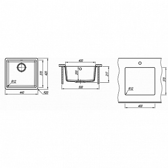 картинка Мойка для кухни Florentina Вега-400 