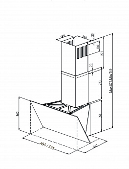 картинка Кухонная вытяжка Monsher ASTRA 60 NOIR 