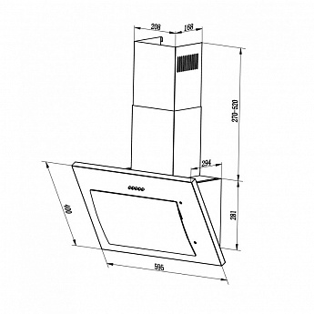 картинка Кухонная вытяжка Lex MIKA GS 600 BLACK 