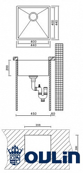картинка Мойка для кухни Oulin OL-F101 