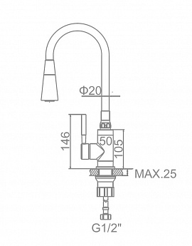 картинка Смеситель Ledeme L4199-3 белый 