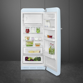 картинка Отдельностоящий холодильник Smeg FAB28RPB6 постельный голубой 