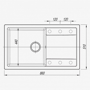 картинка Мойка для кухни Dr. Gans ТЕХНО-860 
