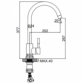 картинка Смеситель Ledeme L4998-3  