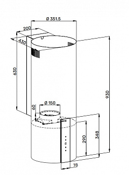 картинка Кухонная вытяжка Kuppersberg WL-MOTUBA 35 X 