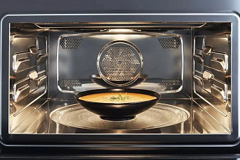 картинка Электрический духовой шкаф с функцией СВЧ Bertazzoni F457PROMWTN карбонио 