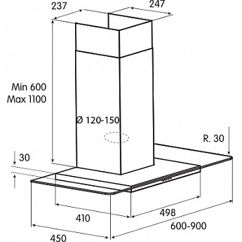 картинка Кухонная вытяжка Jetair MOLLY P 60 INX  