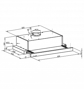 картинка Кухонная вытяжка Lex HIDE G 600 WHITE 