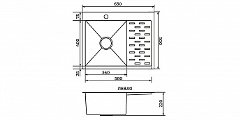 картинка Мойка для кухни Premial 6350 EYRIE SILK brush steel 