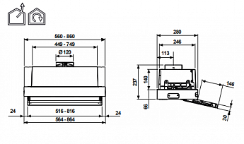 картинка Кухонная вытяжка De Dietrich DHT3922X 