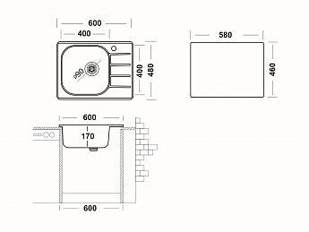картинка Мойка Ukinox GRM600.480 -GT6K 1R 