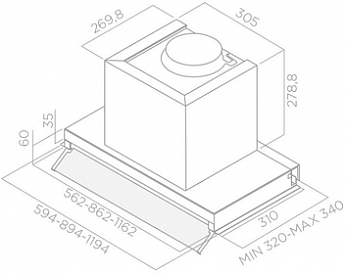 картинка Кухонная вытяжка Elica BOXIN LX/BL MAT/A/120 