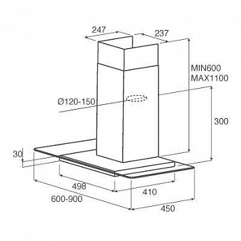 картинка Кухонная вытяжка Jetair MOLLY P 90 INX 