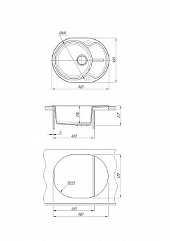 картинка Мойка для кухни Dr. Gans БЕРТА-620 