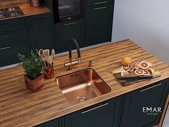 картинка Мойка для кухни Emar EMB-127А PVD Nano Coppery 
