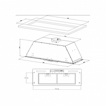 картинка Кухонная вытяжка Korting KHI 9931 RB 