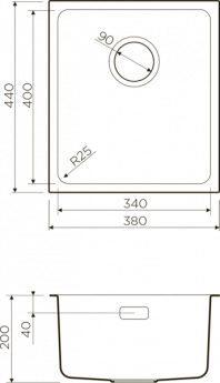 картинка Мойка Omoikiri TADZAVA-38-U-IN 